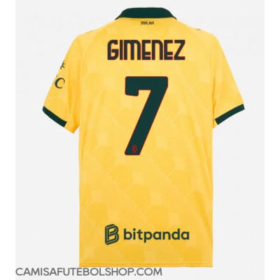 Camisa de time de futebol AC Milan Santiago Gimenez #7 Replicas 3º Equipamento 2025-26 Manga Curta Camisa de time de futebol AC Milan Santiago Gimenez #7 Replicas 3º Equipamento 2025-26 Manga Curta